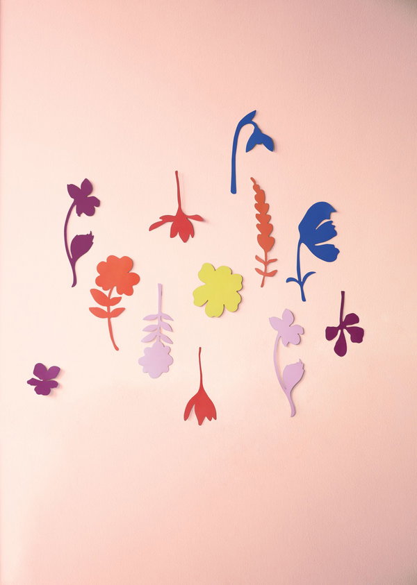 Wanddeko Papier 'Blumenfeld'