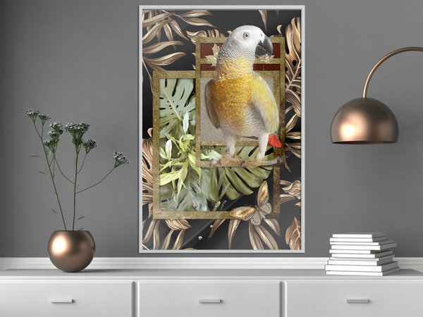 Poster 'Composition with Gold Parrot'