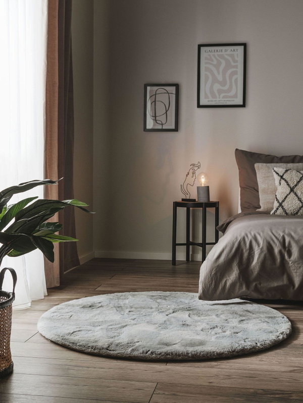 Design Fellteppich Dave Grau