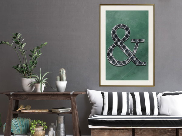 Poster 'Ampersand on Green Background'