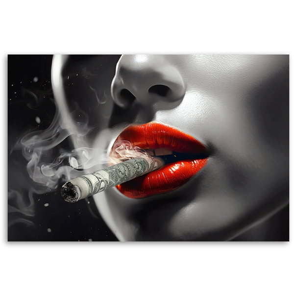 Kunstdruck auf Leinwand 'Dollar Smoke'