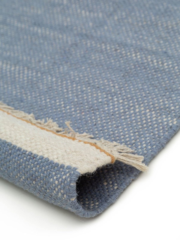 Design Wollteppich Karla Blau