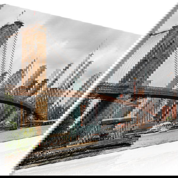 Art print on canvas 'Road to Manhattan Narrow Colourful'