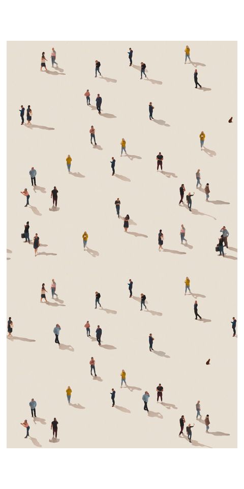 Behang 'Social Distance' 159x280cm