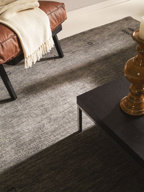 Design Wollteppich Jamal Grau