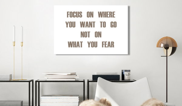 Art print on canvas 'Focus on Where You Want Wide'