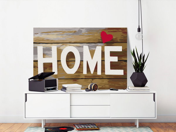 Malen nach Zahlen für Erwachsene 'Home with Heart'