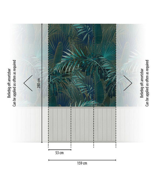 Tapete 'Blossom Grace' 159x280cm