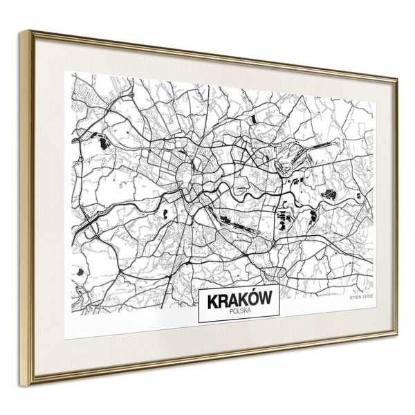 Poster 'City Map: Cracow'