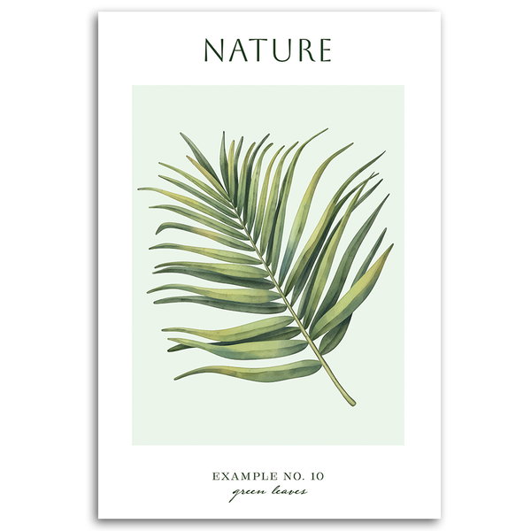 Kunstdruck auf Leinwand 'Green Leaves'
