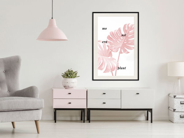 Poster 'Pale Pink Monstera'
