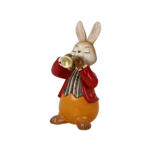 Porzellan Figur 'Eifriger Trompeter' von Goebel 6x8x4cm