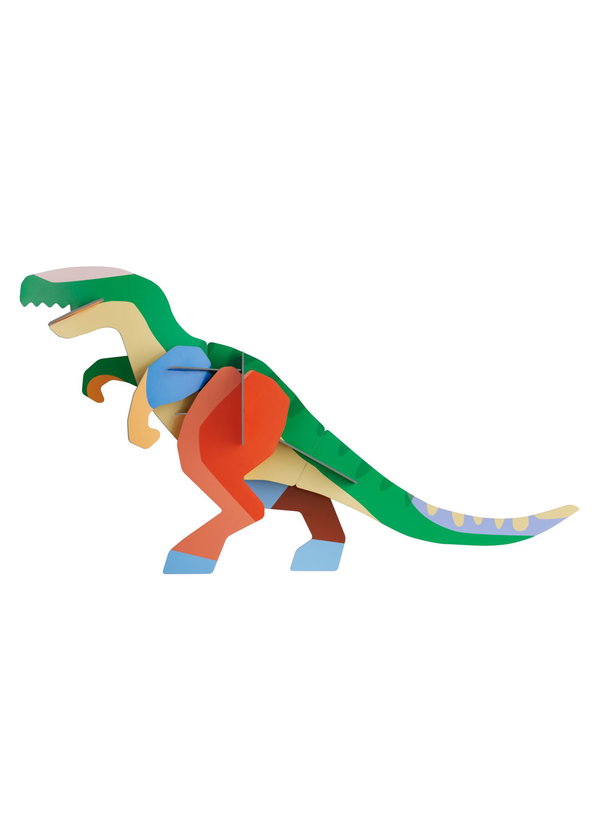3D Wandobject gemaakt van karton 'Colorful T-Rex Craft'