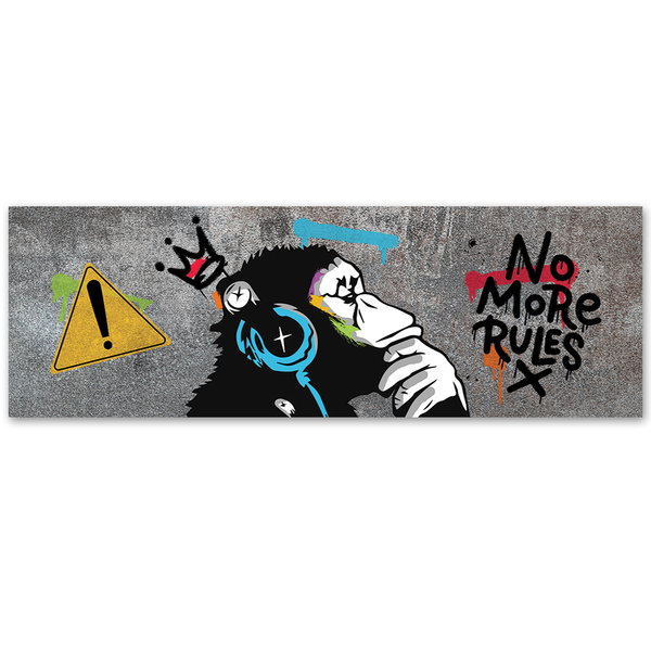 Kunstdruck auf Leinwand 'Chimp No More Rules'