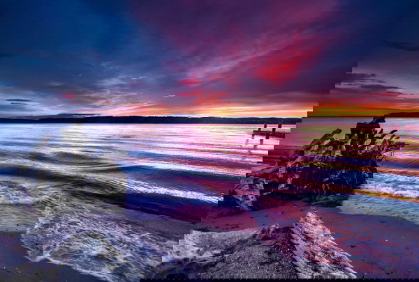 Behang 'Glowing Sea' 400x270cm