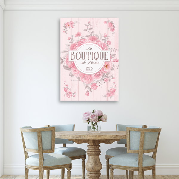 Impression sur toile 'La Boutique de Paris 1876'