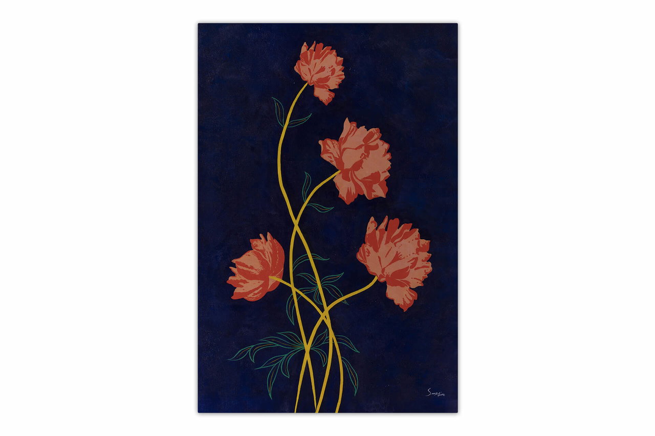 XXL Olieverf schilderijen 'Radiant Blossoms' | Handgeschilderd unicum in de ruimte.