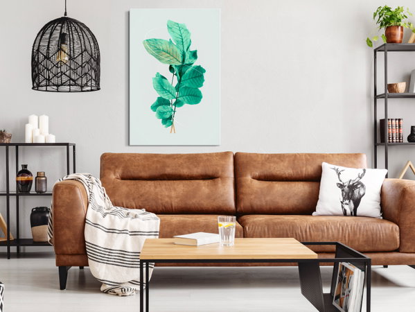 Kunstdruk op canvas 'Mint Grace Vertical'