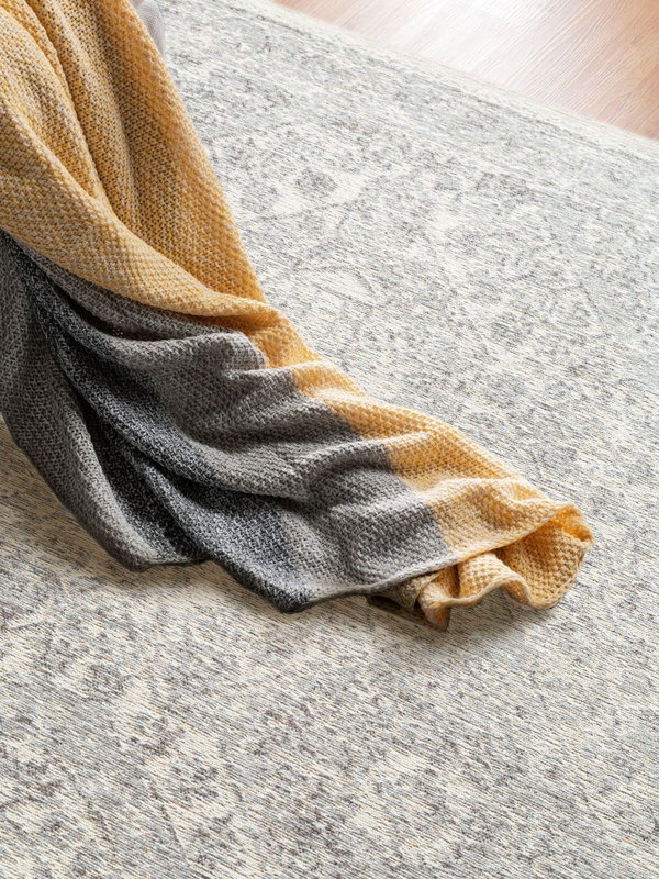 Design Flachgewebeteppich Tosca Grau