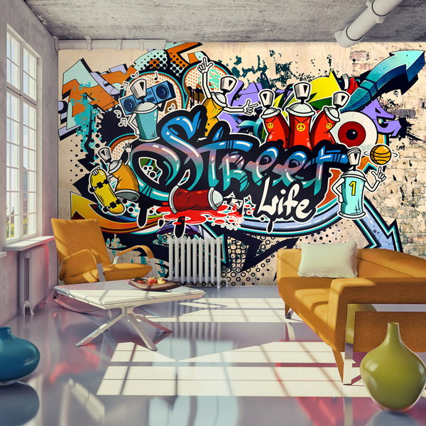 Tapete 'Graffiti Composition'