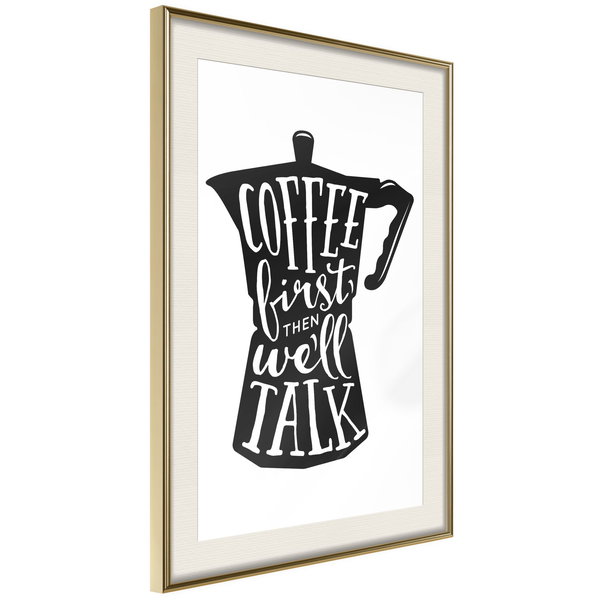 Poster 'Coffee First'