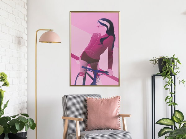 Poster 'Woman on Bicycle'