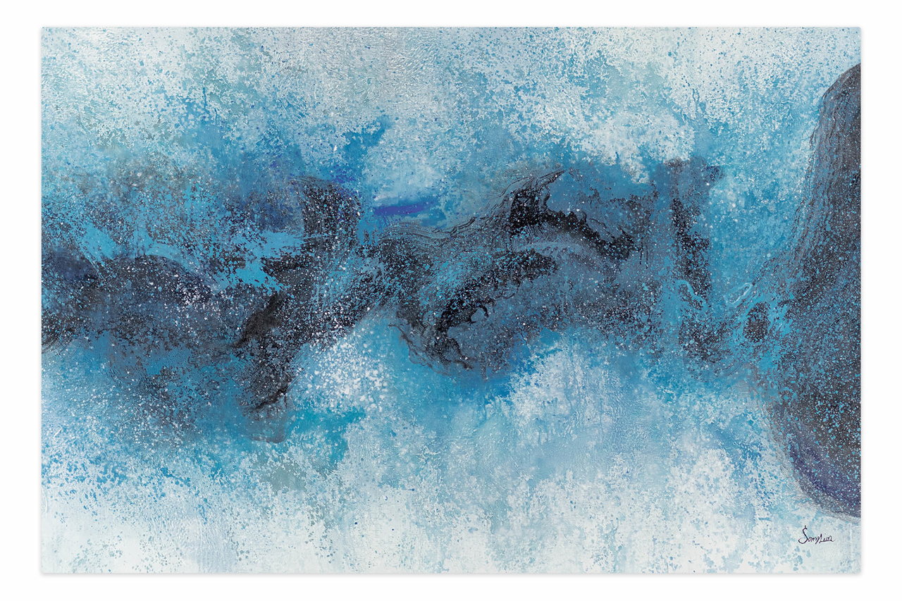 Schilderij 'Gathering Thunderstorm' | Handgeschilderd unicum 180x120cm komt in de ruimte goed tot zijn recht.