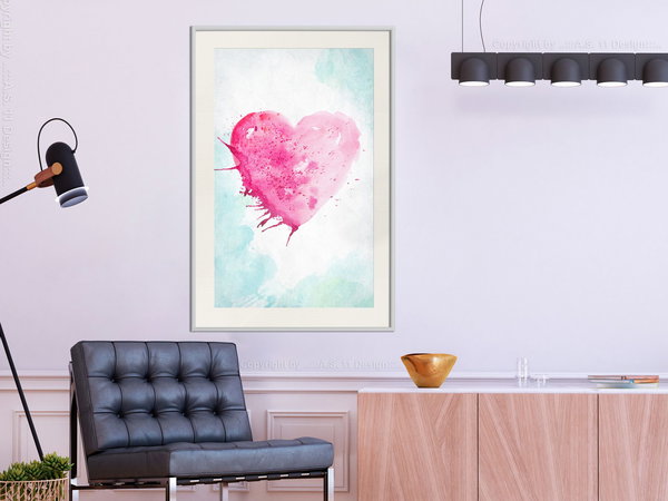 Poster 'Watercolour Heart'