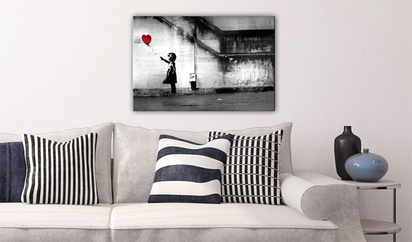 Kunstdruck auf Leinwand 'Hoffnung (Banksy)'