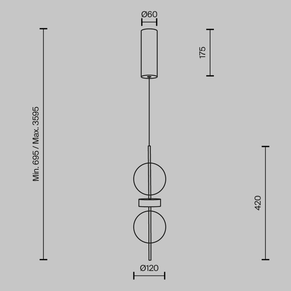 Lampa Wisząca 'Double Moon 1'
