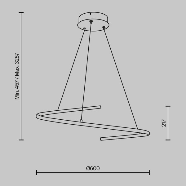Pendelleuchte 'Curve 1'