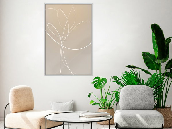 Poster 'White Tulip'