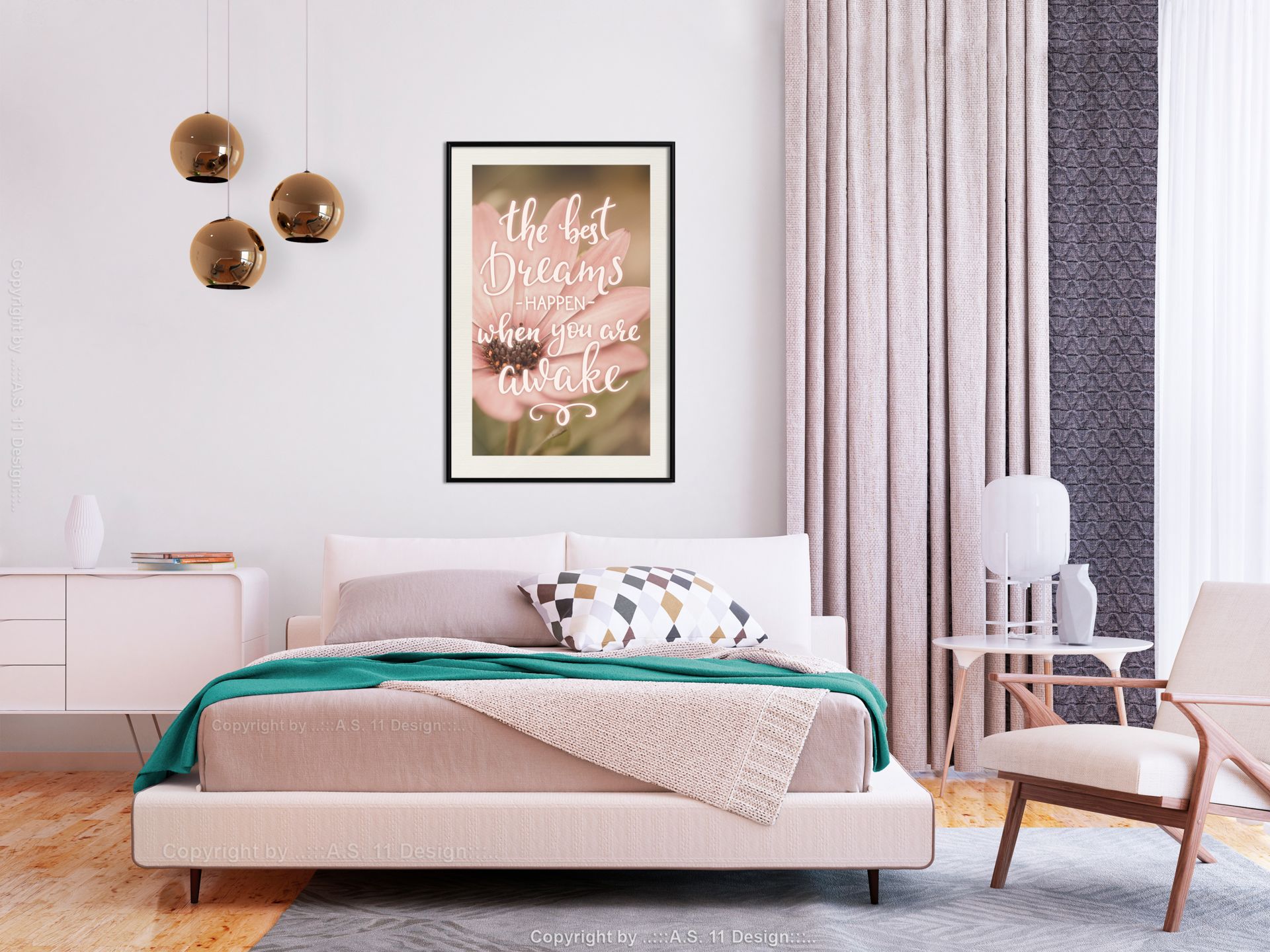 Poster 'The Best Dreams Happen When You Are Awake'