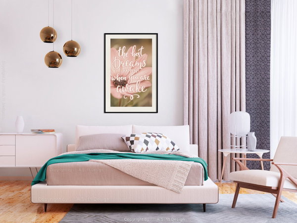 Poster 'The Best Dreams Happen When You Are Awake'
