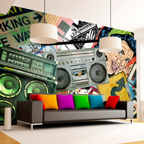 Samolepiaca tapeta 'Graffiti girl'