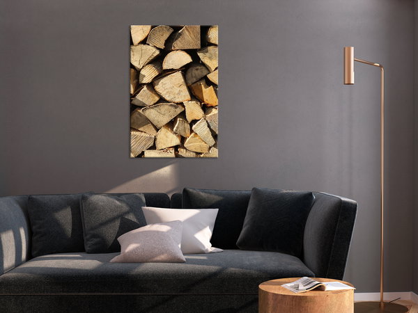 Kunstdruck auf Leinwand 'Beauty of Wood Vertical'