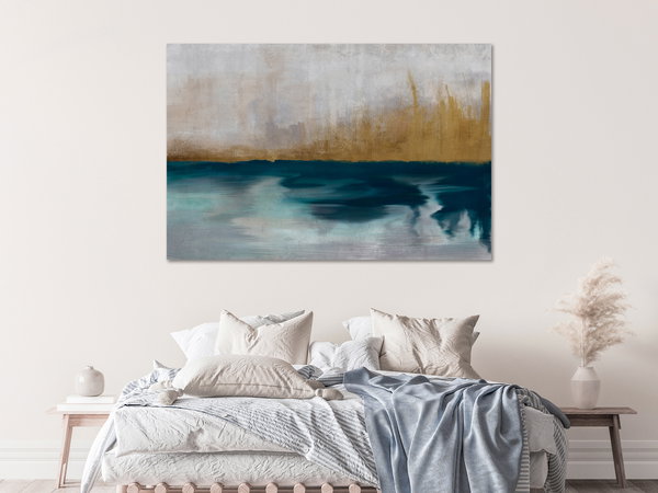 Kunstdruck auf Leinwand 'Golden Grasses Wide'