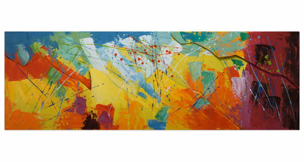 Metallbild 3D 'Rise to the Sky' 144x44x4cm
