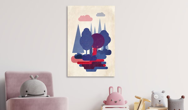 Kunstdruck auf Leinwand 'Forest Creatures Vertical'