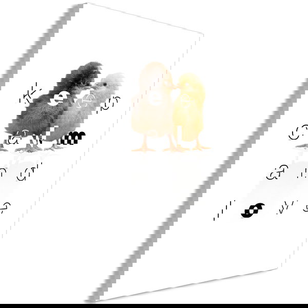 Umjetnički print na platnu 'Keep Calm and Love Vertical'