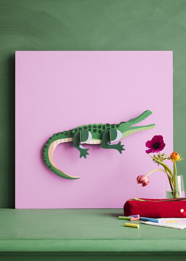 Wanddeko Papier 'Tall Crocodile'