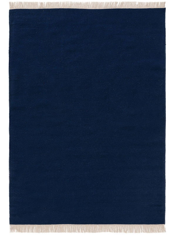 Design Wollteppich Liv Blau