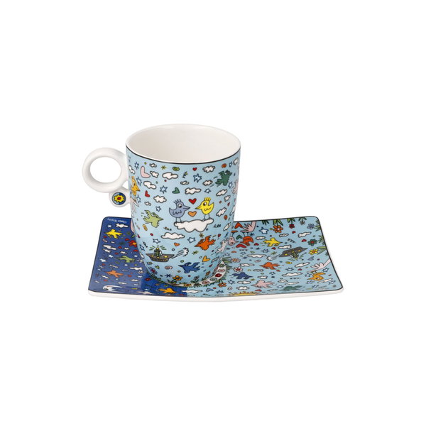 Goebel Becher mit Untertasse 'Give Peace a Chance'