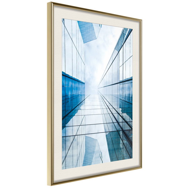Poster 'Steel and Glass (Blue)'