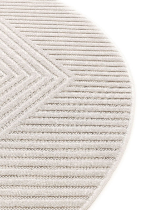 Design In- &amp; Outdoor Runder Teppich Mars Beige