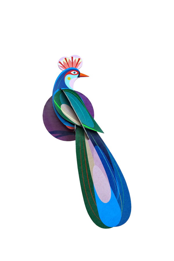 Arte de papel 3D 'Peacock Pride'