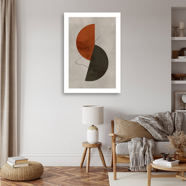 Kunstdruck auf Leinwand 'Half Geometric Circles'