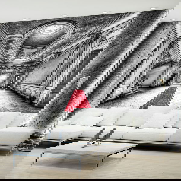 Selbstklebende Tapete &#039;Das Geheimnis von Marmor - schwarz und weiß&#039;