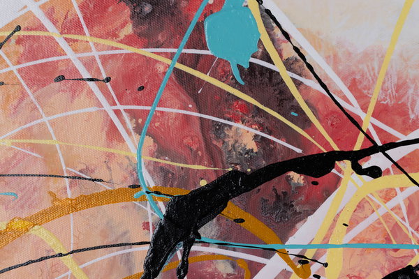 Handgeschilderd schilderij 'World of Abstraction' 100x75cm | incl. certificaat van echtheid