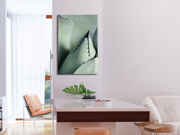 Kunstdruck auf Leinwand 'Green Spikes Vertical'